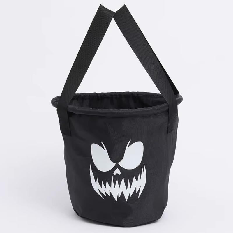 Halloween Candy Bucket with LED Lights Trick or Treat Bags for Kids and Adults Halloween Basket Reusable Night Light Pumpkin Candy Baskets Tote Bags for Kids Party Supplies Gifts