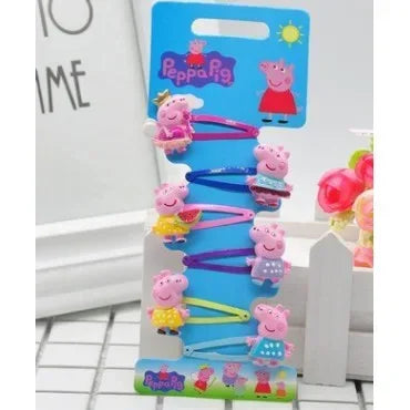 Peppa Pig Hairpins Hair Rope Children Kawaii Peppa Pig George Hairpins Hair Rope Bb Clip Girls Peppa Pig Accessories Students