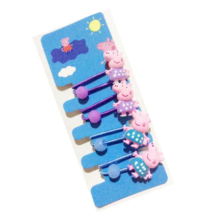 Peppa Pig Hairpins Hair Rope Children Kawaii Peppa Pig George Hairpins Hair Rope Bb Clip Girls Peppa Pig Accessories Students
